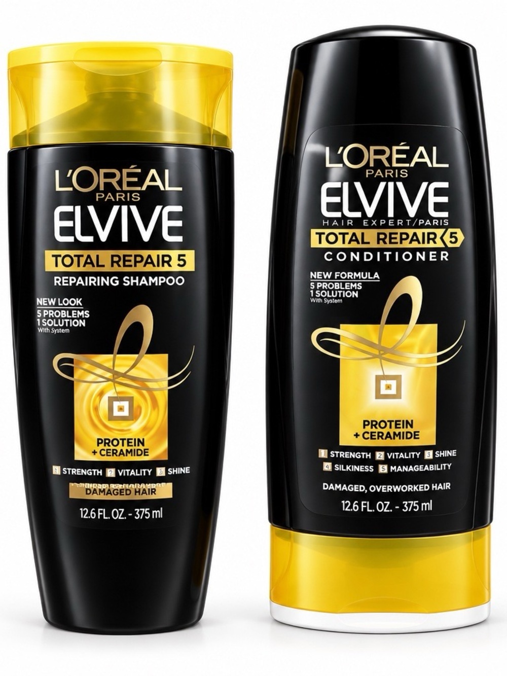 Elvive Total Repair 5 Repairing Shampoo & Conditioner Protein and Ceramide